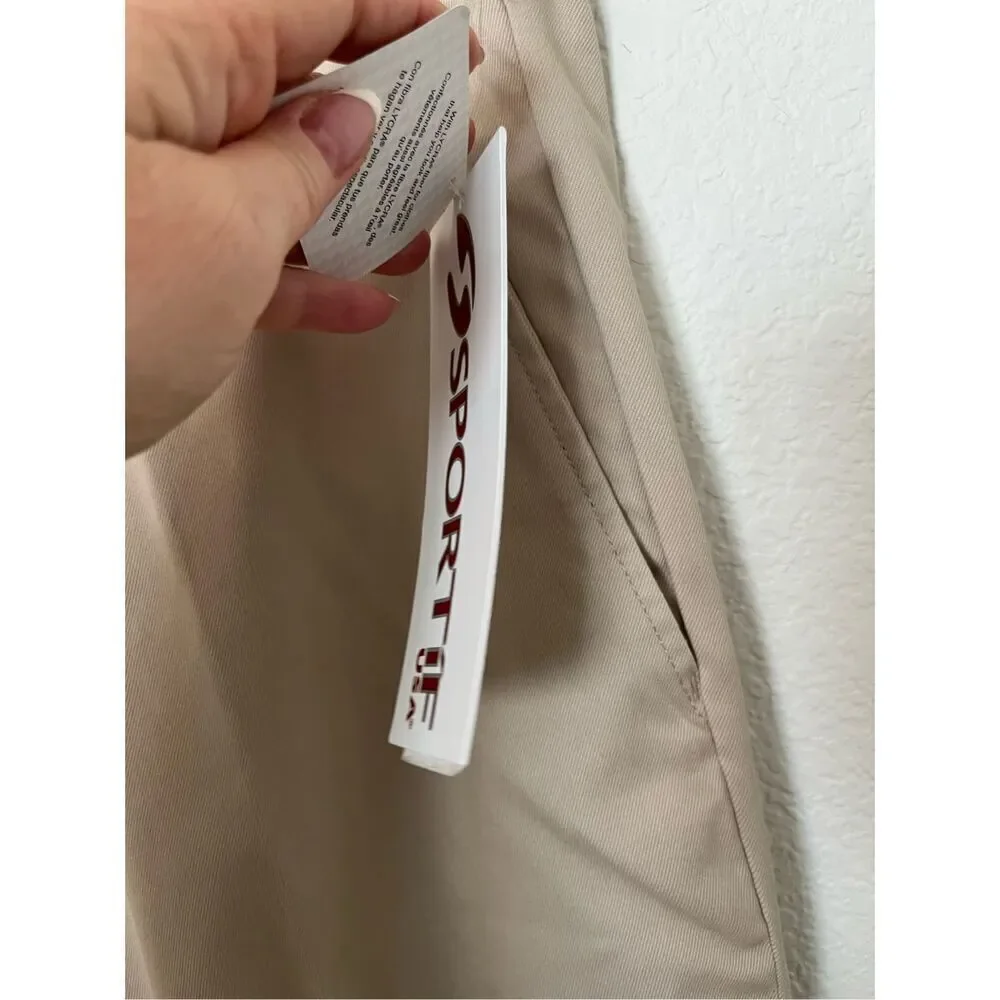SPORTIF MENS TRINIDAD PLAIN FRONT STRETCH PANTS NEW NWT 36x28